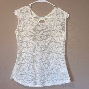Maurice’s white lace top